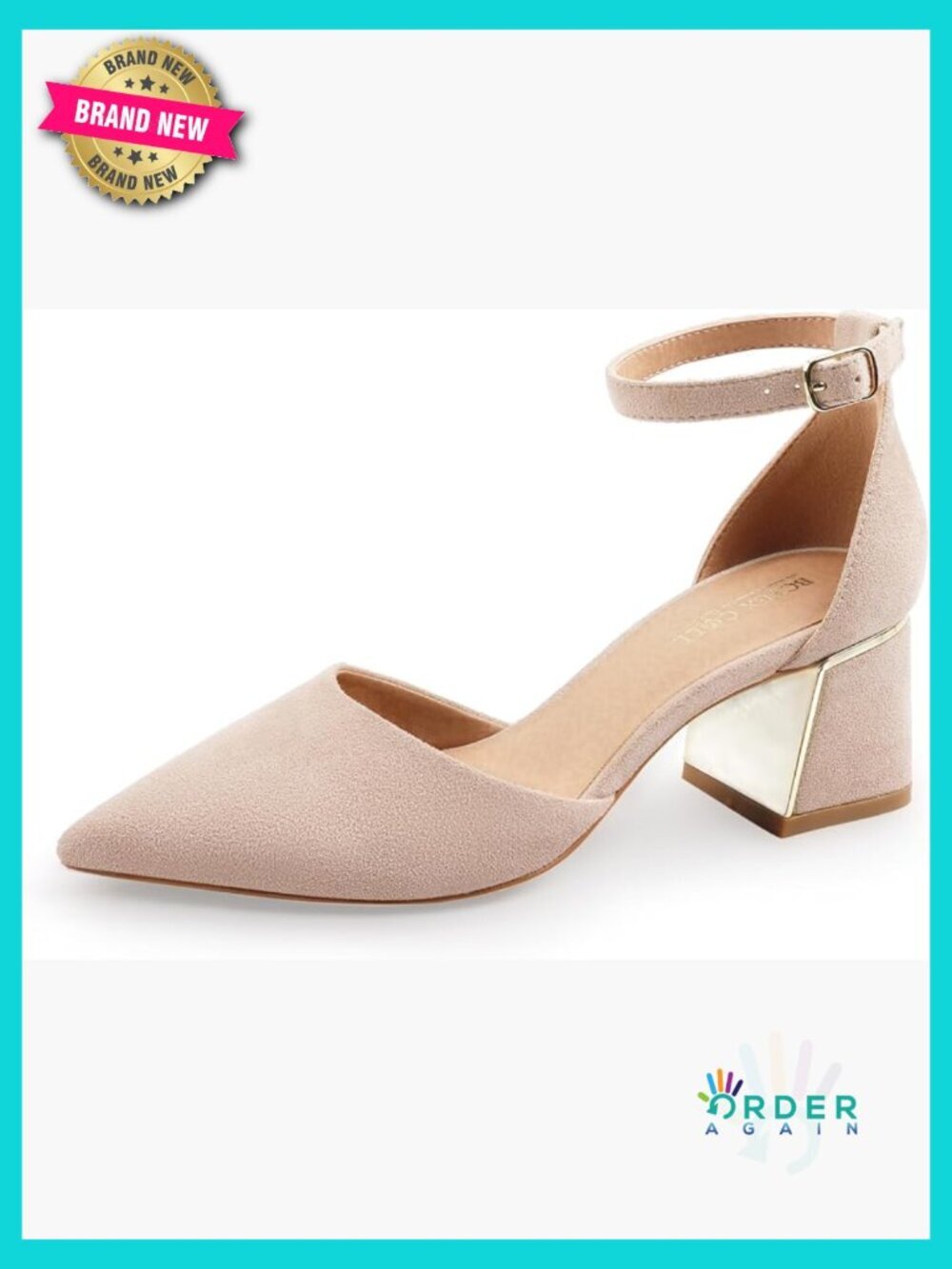 Pointed Toe Pumps Chunky Low Heels Ankle Strap Dress Sandals Office Work
